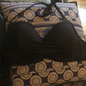 Black swim suit top